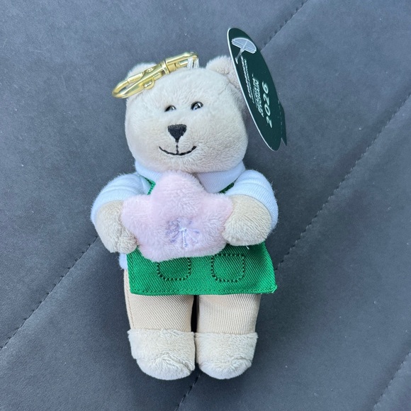 Starbucks Accessories - Starbucks Barista Bear with Pink Star Keychain Bag Charm